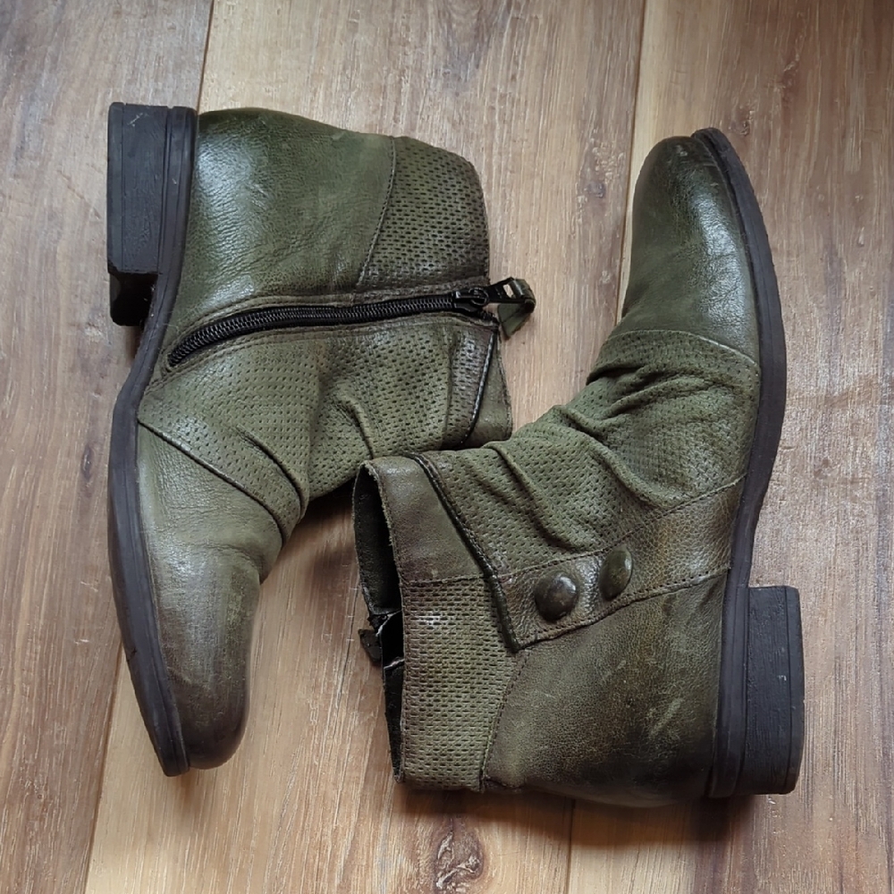 Miz Mooz Green Ankle Boots